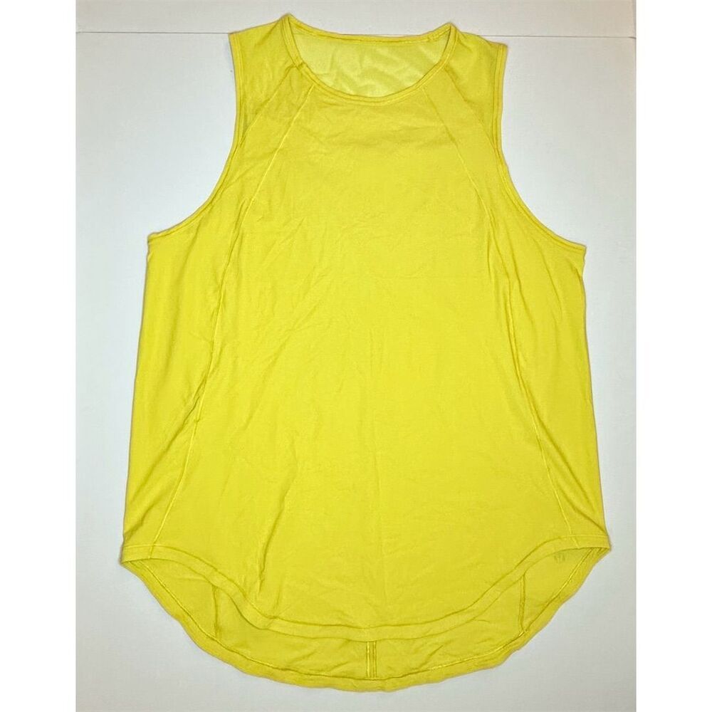 Lululemon Women's Sculpt Tank Top Yellow Size 10 Sleeveless Activewear